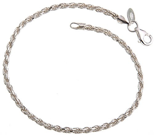 Kordelkette Armband 2,4mm Breite - Länge wählbar 16-25cm - echt 925 Silber
