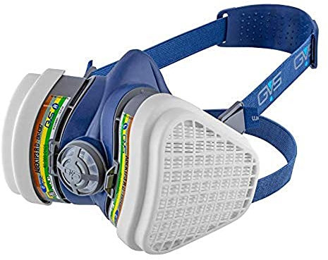 GVS FILTER TECHNOLOGY SPR494 Elipse ABEK1P3 semimaschera con filtri fissi senza manutenzione pronta all'uso M/L blu