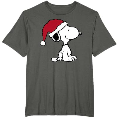 Peanuts Weihnachtsmütze Snoopy Halbarm T-Shirt