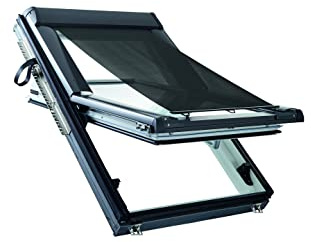Original Roto Außenrollo Screen ZAR Sonnenschutz & Hitzeschutz Bei offenem Fenster voll funktionsfähig Länge einstellbar Für Roto Dachfenster der Baureihe Designo R6/R8 mit Größe 065/xxx | 06/xx