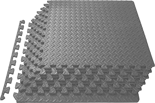 Meisterhome 60x60x1cm Schutzmatten Set Puzzlematte Bodenschutz Matte - Puzzle Bodenschutzmatten Unterlegmatte | Fitnessmatte Turnmatte Sportmatte Trainingsmatte
