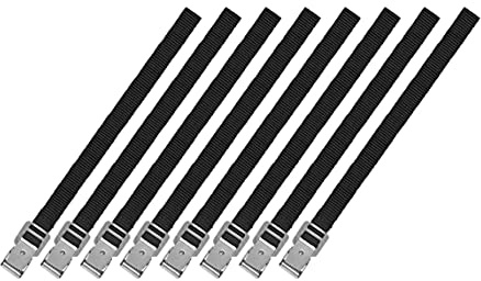 Multibros 8X Spannriemen mit Metallschnalle – 18mm x 40cm Spanngurt für Fahrradträger, Gepäck, Vorzelt & Outdoor – Sicherer Befestigungsriemen für Camping & Transport | Befestigungsriemen für Fahrradträger, Vorzelt, Gepäck & Camping – robustes Nylon-Gewebeband