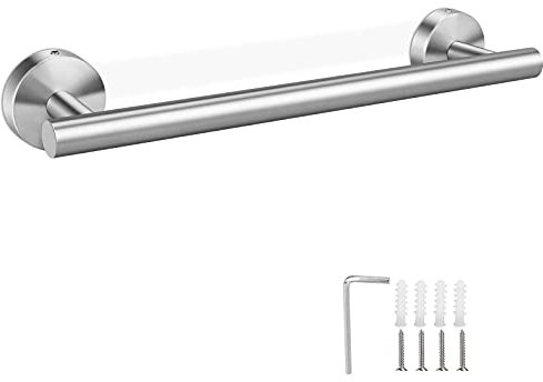 Handtuchhalter Handtuchstange, hicoosee Edelstahl Handtuch Halter Badetuchhalter Handtuchstange 12inch, Silber