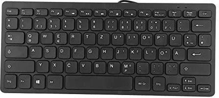 Bewinner Russisch-Französisch-Deutsch-Tastatur, 78 Tasten Stummschaltung, Ultradünne Kabelgebundene Tastatur, USB-Desktop-Tastatur mit Kleiner Sprache für