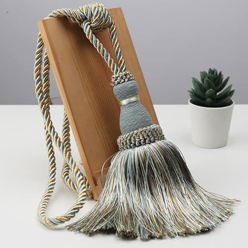 VIXDA 2 Pz Nappa Tieback per Tenda Poliestere Sfera Singola Tenda Titolare Cravatta Complementi Arredo Casa Nappa Fatto A Mano Tenda Fibbia Corda