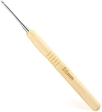 Ruasol 2 mm Häkelnadel, Ergonomischer Griff für Arthritische Hände | Ergonomische Häkelnadel Holzgriff häkeln Extra Leichte Stricknadeln für Anfänger und Häkelgarn