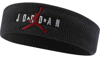 Nike Jordan Jumpman Terry Headband in Black/Gym Red, Size: One Size, J.100.7580.063.OS