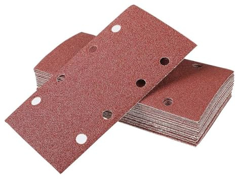 ANBOWEI Sanding Sheets Electric Sander Pads Rectangular Sandpaper 8 Holes | 35pcs Sanding Pads with Hook and Loop for Bocsh Sander, 40/60/80/120/240 Grits