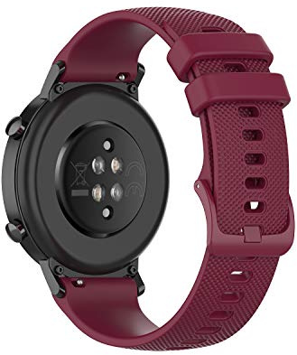 H.May Silikon Uhrenarmband Ersatzarmband, 20mm Silikon Armband Uhrenarmbänder mit Schnellverschluss für Herren Damen 18mm 20mm 22mm, Rot