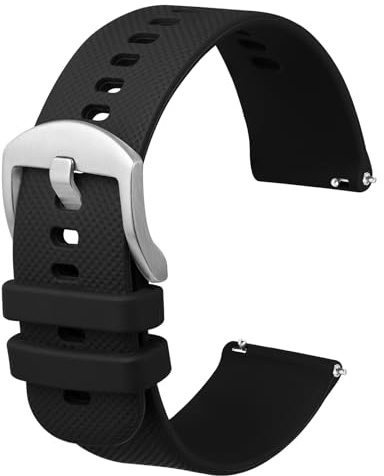 Anbeer Silikon Uhrenarmbänder für Herren Damen, Ersatzarmbänder mit Schnellverschluss 16mm 18mm 19mm 20mm 21mm 22mm 24mm