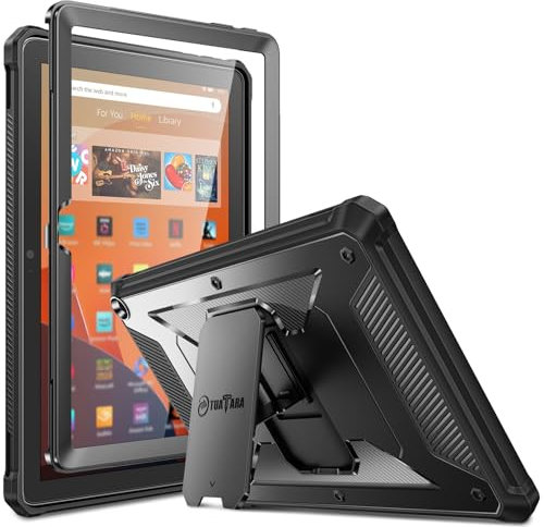 Fintie Shockproof Case for 10.1 Fire HD 10 13th Gen 2023, Black