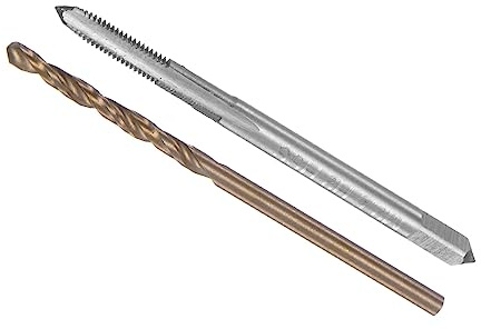 CoCud Macho y Taladro Juego M2.5 x 0.45 Toque Rosca 2mm Diámetro | 1 Juego, Métrico Máquina Rosca Macho y Helicoidal Taladro Herramienta Kit, para Roscado Reparación