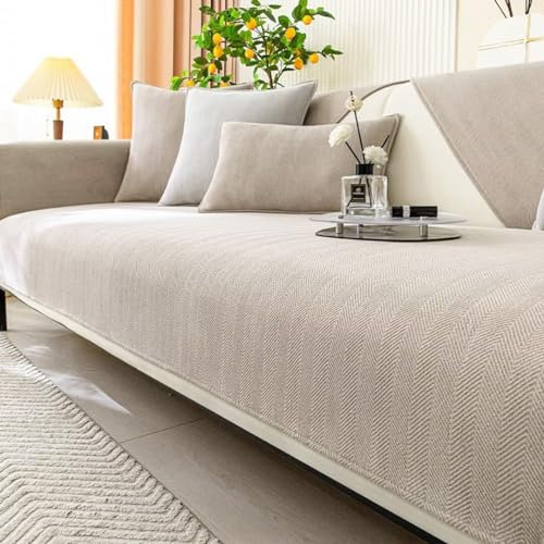 BohrenCL Sofa Überzug, Chenille Sofabezug 1/2/3/4 Sitzer, Sofaüberwurf, Sofadecken Für Sitzfläche, Sofadecke rutschfest, L Form Sofa Couch überzug Ecksofa