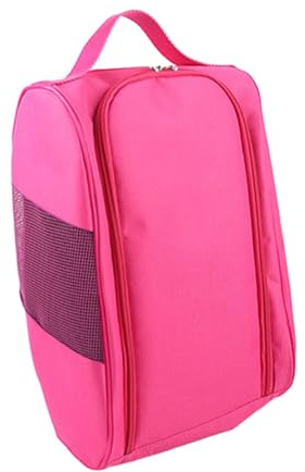 LOVIVER Golf-Schuhtasche, Schuhbeutel, Oxford-Stoff, Mehrzweck-Schuh-Tragetasche mit Reißverschluss, Sportschuh-Etui für, Rose Rot