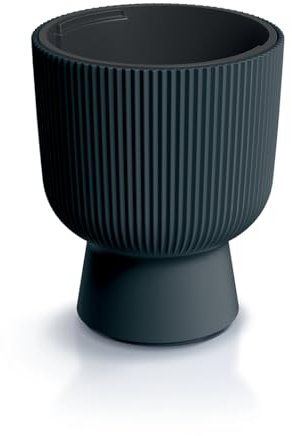 Tymar Blumentopf mit Einsatz, Blumenkübel aus Kunststoff, Übertopf, Pflanzkübel Gross (DBMIS Anthrazit,ø 40 cm)