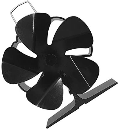 Amosfun Metal Stove Fan Heat-powered Mini Fireplace Fan Warm Air Distributor Silent Operation Long-lasting Metal Construction