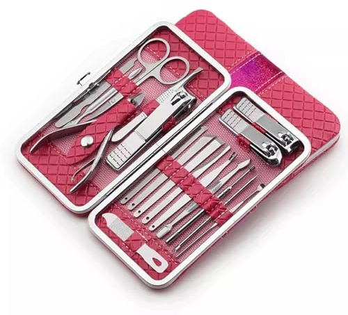 xiuling4568 Pediküre-Messer, Nagelknipser-Set, Home-Nagelknipser, Zange, Maniküre-Werkzeug-Set for Erwachsene, Körperpflege(Red)