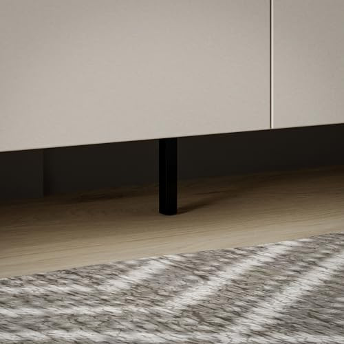 Forte Libertad Möbelbein 10, Modernes Möbelbein, Holzwerkstoff, Schwarz, 10 cm breit x 12 cm hoch x 5 cm tief
