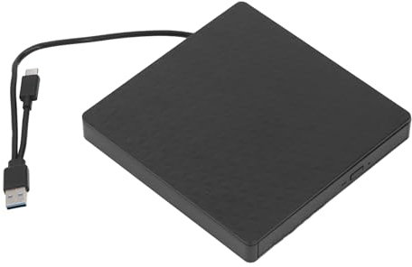Plyisty External Drive Box, Detachable Type A Type C USB3.0 Optical Drive Enclosure Support Burning Function, CD Drive Box for 12.7mm CD, DVD, BD Drives