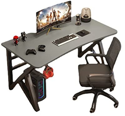 Moderno juego de mesa de computadora para juegos para deportes familiares con escritorio y sillas, mesa de estudio para dormitorio y oficina en casa (D 80 cm)