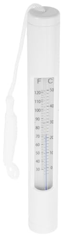 Milisten Schwimmbadthermometer Brunnen Teich Aquarium Im Freien Wasser Luft Badewannenthermometer Pooltemperatur Poolthermometer -thermometer Spa-thermometer Für Pvc Weiß