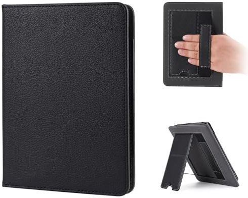 Kindle Paperwhite 2024 Hülle 7 (12. Generation) mit Kickstand & Handschlaufe Auto Wake/Sleep, Kindle Colorsoft Signature Edition 2024, Kickstand Smart Cover Case mit Kartenfach