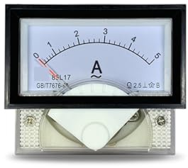 Amperometro CA 85L17 (1 A, 2 A, 3 A, 5 A, 10 A, 15 A, 20 A, 30 A, 50 A), uso diretto con trasformatore a telaio nero (1 pezzo)(5A)