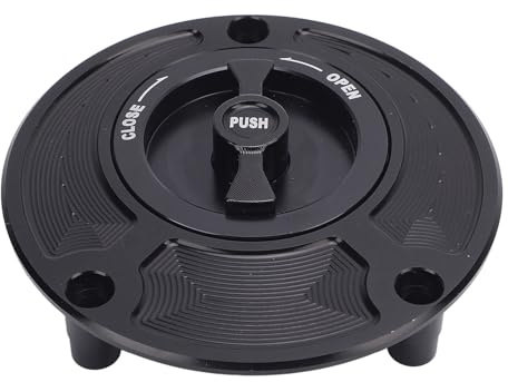 Luocute Moto Bouchon Du Réservoir de Carburant Couverture, Alliage D'aluminium Fuite Preuve Excellente Étanchéité, Remplacement pour R6 R6S R1 R1S FZ1 FZ6 FZ6R
