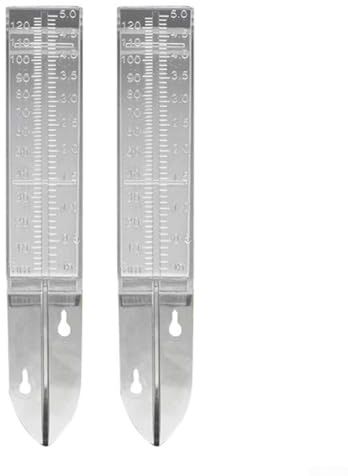 Yuanpgky Pluviometro da giardino in plastica con scala di misurazione delle precipitazioni da 120 mm per condizioni meteorologiche esterne, trasparente (1 pezzo)