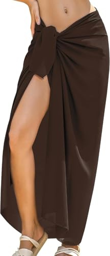 Womens Beach Sarong Chiffon Swimsuit Coverups Sheer Bikini Wraps for Swimwear Bathing Suit Cover Up Summer Holidays