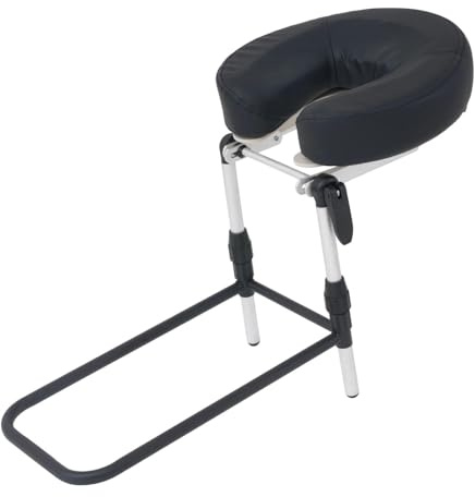 Perfeclan Oreiller de Massage Facial avec Support Réglable, Appui-Tête Ergonomique pour Matelas, Hauteur Ajustable, Kit de Massage Facial pour Soins à Domicile, Salon de Beauté, Noir
