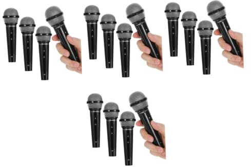 KONTONTY 4 Microfoni Giocattolo in Plastica per Accessori Interattivi per Giochi di Scena e Karaoke Microfono Divertente e Leggero per Set di 4 Pezzi per Feste e Spettacoli