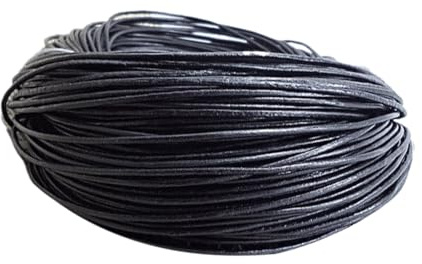 Läderremsor – äkta kohud | Smycketråd - 29 fot lång, mjukt runt läder Lämpligt för armband Halsband Hängen Stövlar Hattar