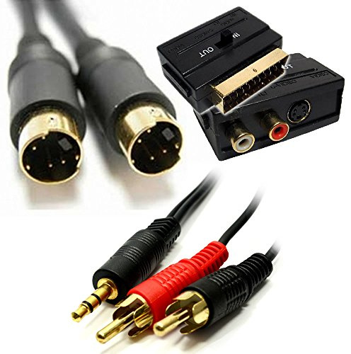 Laptop Zum Scart TV Kit SVHS Zum Scart Mit Audio Anschlusskabel 15 m [15 Meter]