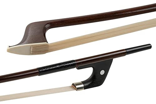 GEWA Massaranduba - Arco per bassi, asta rotonda, di migliore qualità, con marchio Jaeger, modello tedesco, per contrabbasso 1/2, made in Germany
