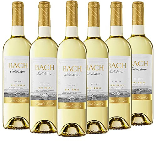 BACH Viña Extrísima - Vino Blanco Semidulce - 6 botellas 0,75 L