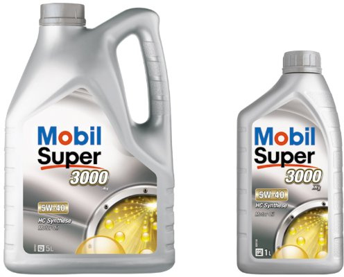 Mobil 1 150566 Leichtlaufmotorenöl Super 3000 X1 5W-40, 5 Liter plus 1 Liter