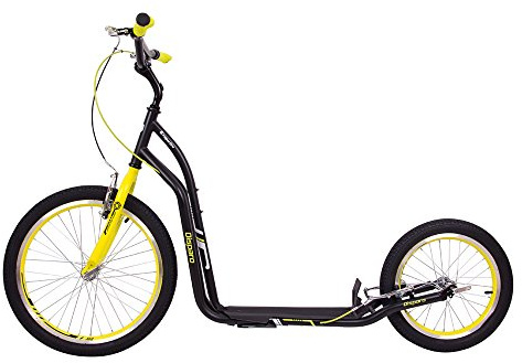 InSport Tretroller inSPORTline Disparo V-Brake 20/16 Zoll - Kick-Scooter in schwarz-gelb