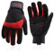 HANDLANDY Guantes de trabajo de seguridad antivibraciones para hombres y mujeres, espalda de elastano flexible transpirable, guante de utilidad para pantalla táctil (grande, rojo)