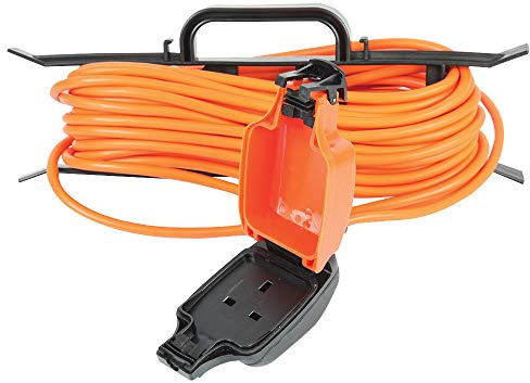 PRO ELEC 1‑Gang Outdoor Mains Extension Lead, 15m Cable, IP54 Rated – PEL01319