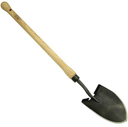 DeWit Topfkelle ‚Welldone‘ mit langem Stiel 68 cm I Profi Blumenschaufel & Topfschaufel aus Borstahl I FSC®-zertifizierte Handschaufel I Handgemachte Garten-Schaufel I Garden Tools – Made in Holland
