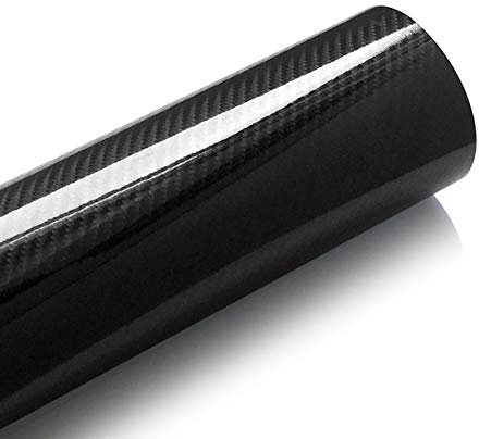 Lt-film, 1pc 60cm * 500cm etiqueta engomada del coche de alto brillo 5D fibra de carbono del abrigo del vinilo de la película de bricolaje impermeables Automóviles Auto Decal coche de la motocicleta-e