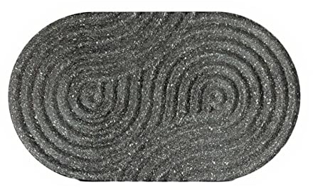 WYE Seifenschale |Zen| Schiefer-Schwarz nachhaltig - Soap Dish/Seifenhalter/Schwammhalter Küche - Design Seifenablage spülmaschinenfest 12 x 7 x 1 cm