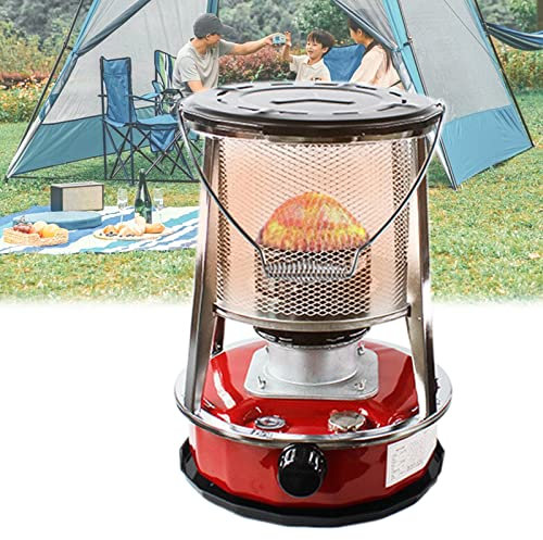 SHU Réchaud à kérosène Portable intérieur/extérieur, Chauffage Efficace de la Tente, Puissance de feu réglable, Pas d'électricité nécessaire, avec mèche de Rechange et Sac de Rangement