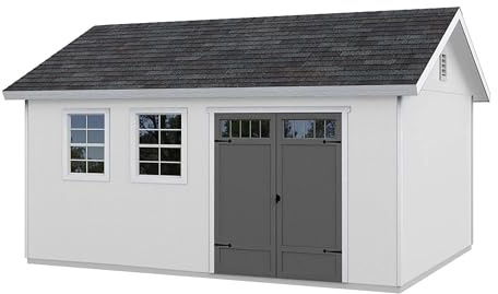 Handy Home Products Scarsdale 10x16 Do-It-Yourself Wooden Storage Shed- Does not Include Floor kit, Paint, or Roofing Shingles