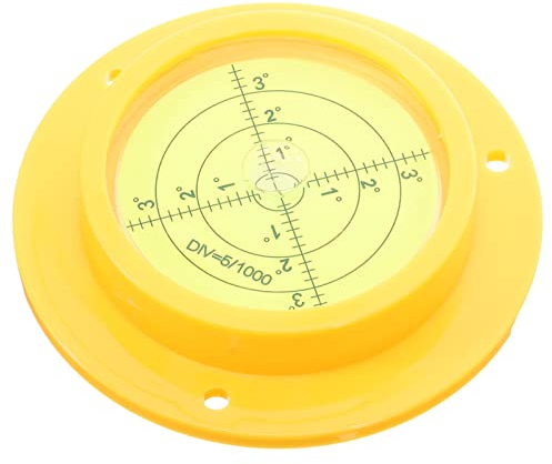 BESPORTBLE Mini Nivel de Burbuja, Nivel de Burbuja Circular Precision de Bolsillo de a Redondo, a Pequeño para Cámaras Camping y Caravanas