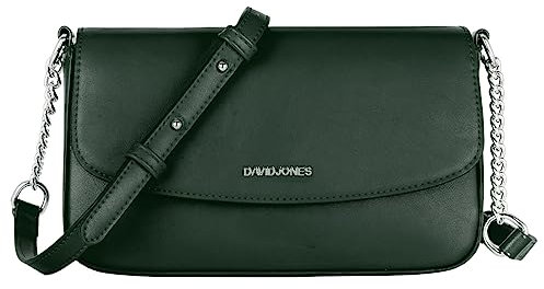 David Jones - Kleine Umhängetasche Damen - Crossbody Bag PU Leder - Frau Kette Schultertasche Rechteckige Tasche - Abendtasche Handy Handtasche Clutch Kettentasche - Elegant Reise Party - Grün
