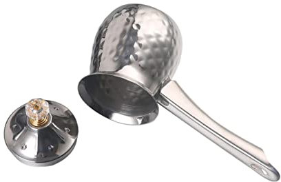 Cabilock Tasse à Fleurs à La Bouche Pointue Expresso à La Vapeur Petite Casserole En Inox Pichet à Café Fumant Pichet Vapeur Multifonction Saucière Café Turc Acier Inoxydable Lait Métal