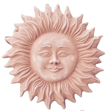 Le Terrecotte di Cassiano Fabio Mascherone sole gigante in terracotta 40x40cm