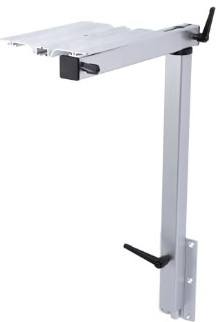Akozon Abnehmbares Tischbein, Aluminiumlegierung, weiß, 360-Grad-Drehung, Vielseitige Anwendung, Abnehmbares Teleskop-Tischbein für Yachten, Wohnmobile, Wohnmobile